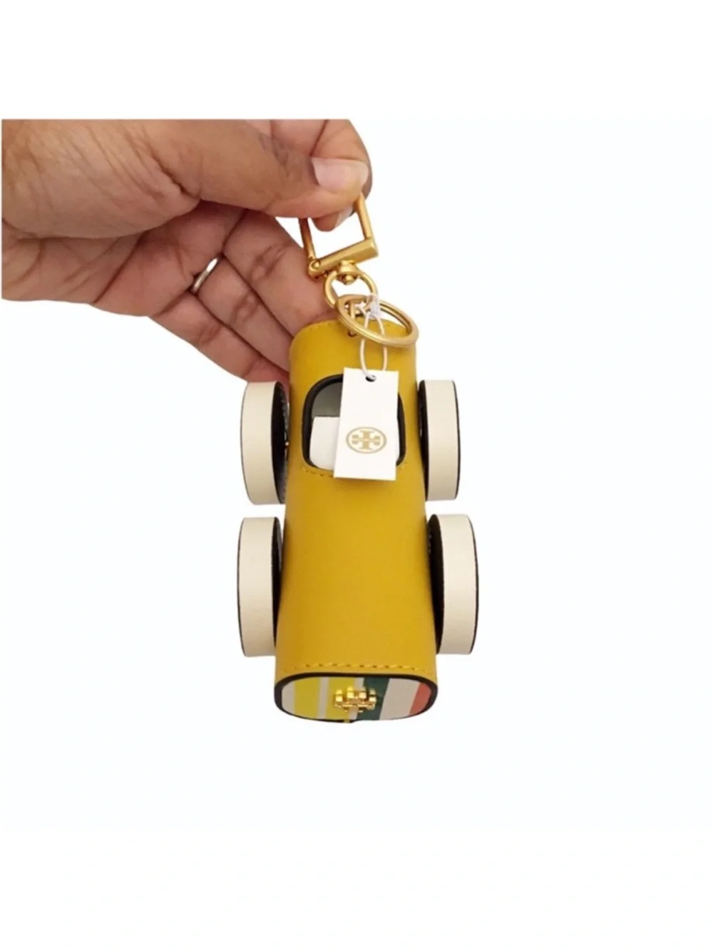 Tory Burch Mustard Yellow Convertible Car Key Ring